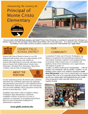  Monte Cristo Elementary Principal Vacancy 